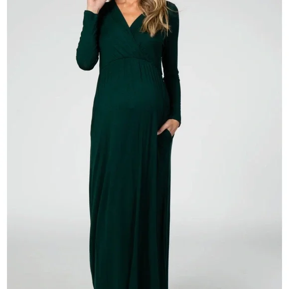 forest green maternity bridesmaid dress Kennedy Blue Jewel Bridesmaid Dress Forest Green main image 1